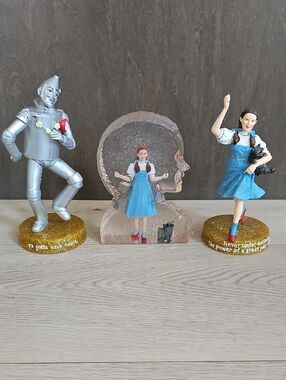 Turner Entertainment Tin Man, Dorothy & Toto Wizard Of Oz Figurines *Read Condit